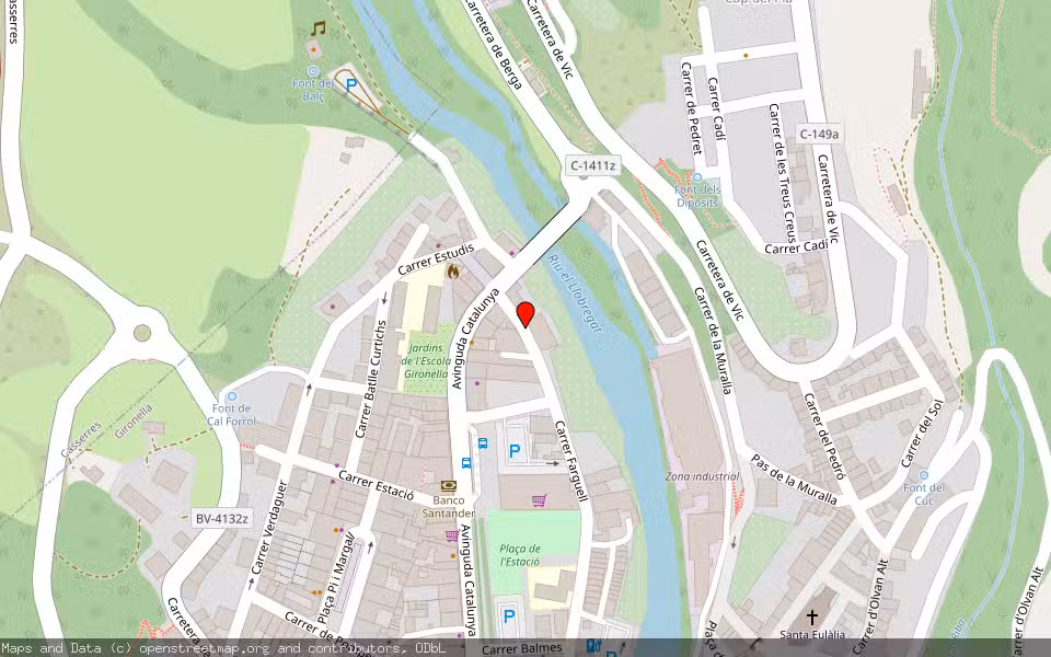 Mapa de Subasta Inmueble (Vivienda) en Gironella, Barcelona