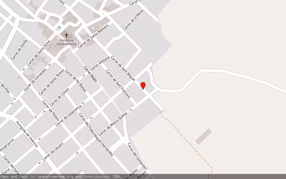 Mapa de Subasta Inmueble (Garaje) en Casinos, Valencia/València