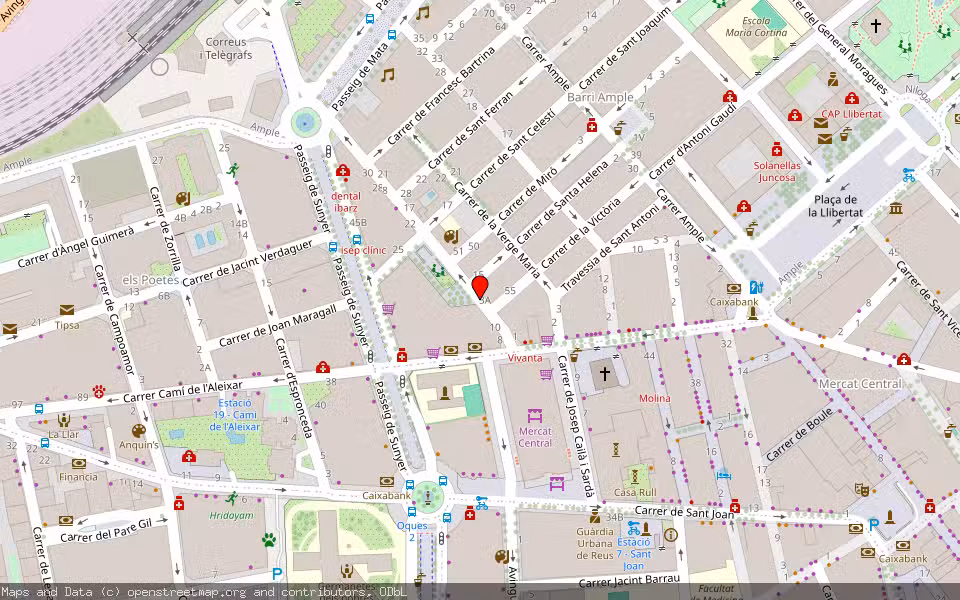 Mapa de Subasta Inmueble (Garaje) en Reus, Tarragona
