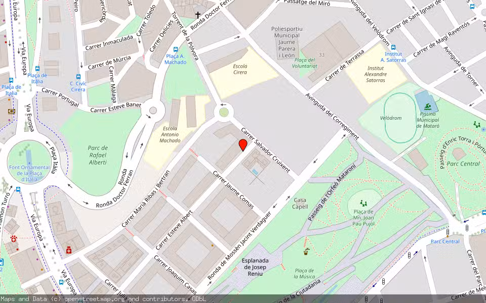 Mapa de Subasta Inmueble (Vivienda) en Mataró, Barcelona