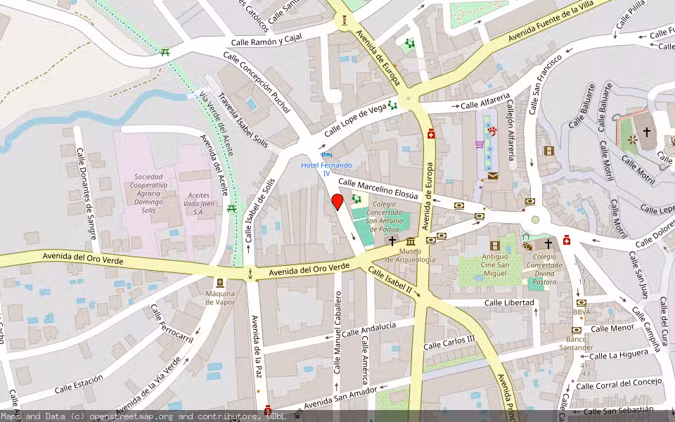 Mapa de Subasta Inmueble (Nave industrial) en Martos, Jaén