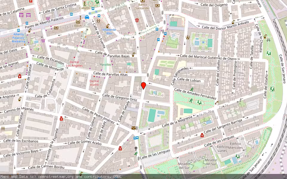 Mapa de Subasta Inmueble (Garaje) en Madrid