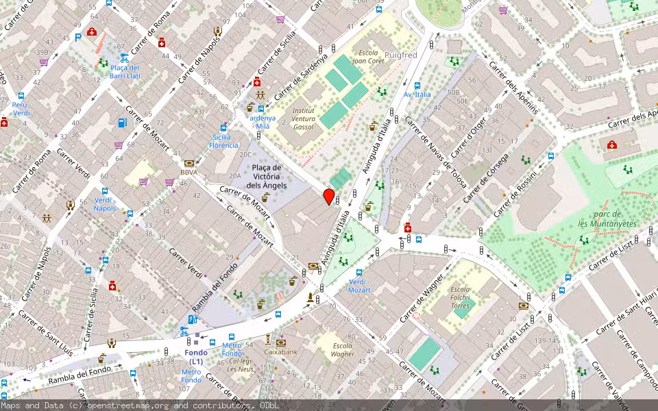 Mapa de Subasta Inmueble (Vivienda) en Badalona, Barcelona