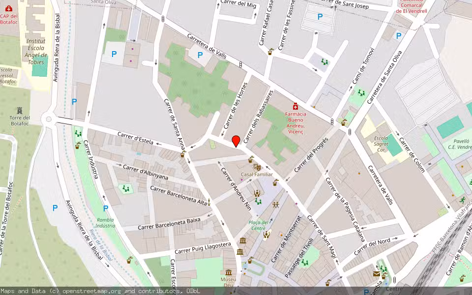 Mapa de Subasta Inmueble (Local comercial) en El Vendrell, Tarragona