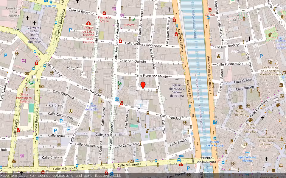 Mapa de Subasta Inmueble (Garaje) en Malaga, Málaga