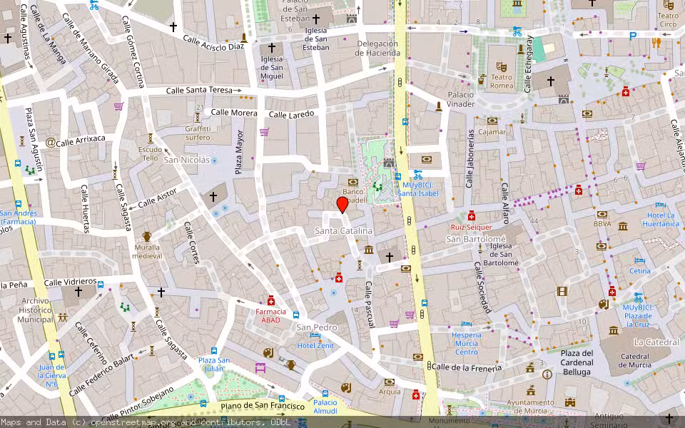 Mapa de Subasta Inmueble (Local comercial) en Murcia