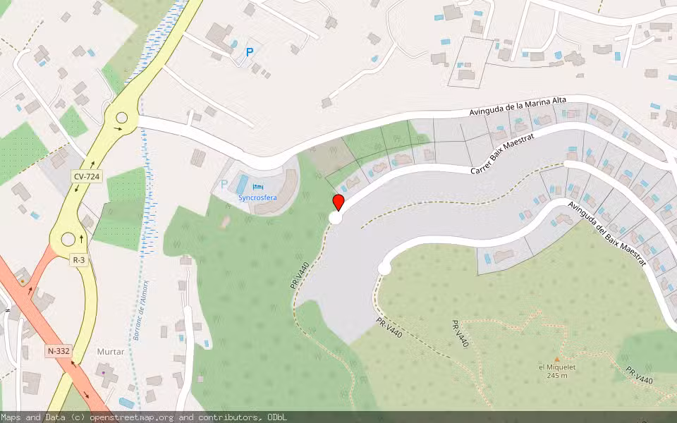 Mapa de Subasta Inmueble (Solar) en Pedreguer, Alicante/Alacant
