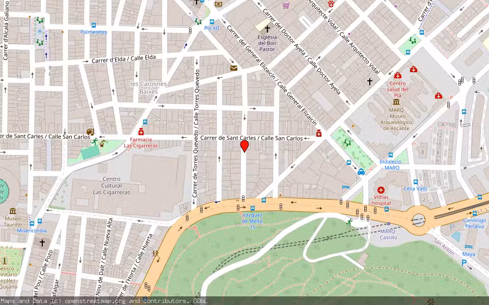 Mapa de Subasta Inmueble (Garaje) en Alacant/alicante, Alicante/Alacant