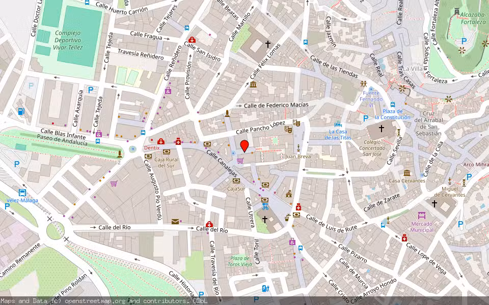 Mapa de Subasta Inmueble (Vivienda) en Vélez Málaga, Málaga