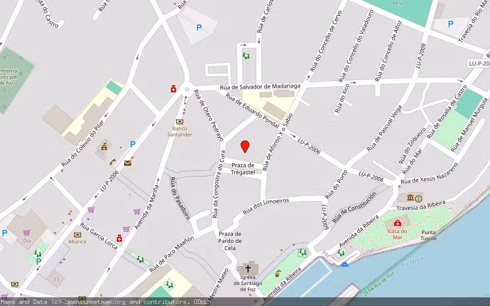 Mapa de Subasta Inmueble (Vivienda) en Foz, Lugo