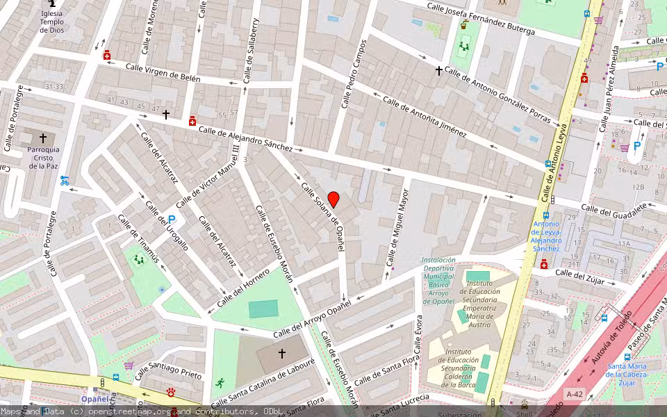 Mapa de Subasta Inmueble (Garaje) en Madrid