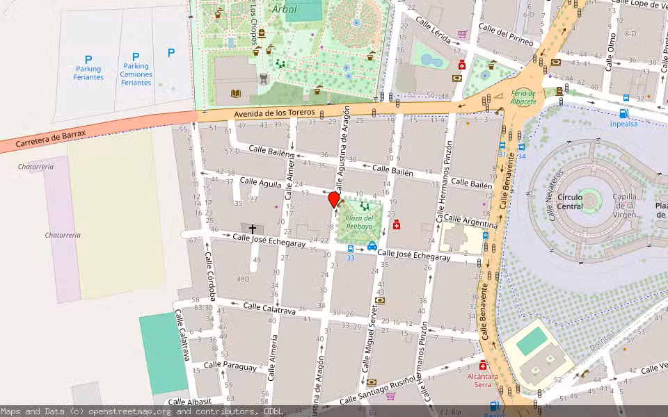Mapa de Subasta Inmueble (Local comercial) en Albacete