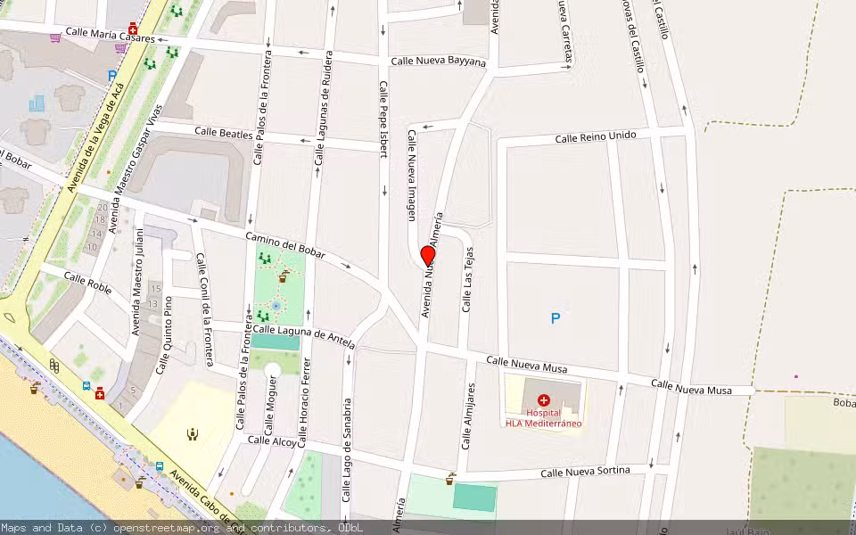 Mapa de Subasta Inmueble (Vivienda) en Almeria, Almería