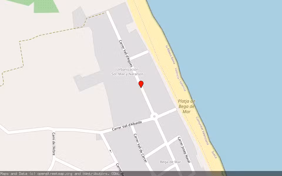 Mapa de Subasta Inmueble (Local comercial) en Sueca, Valencia/València