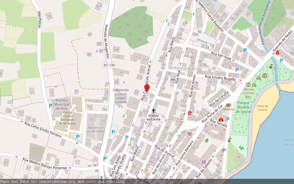 Mapa de Subasta Inmueble (Vivienda) en Ares, A Coruña