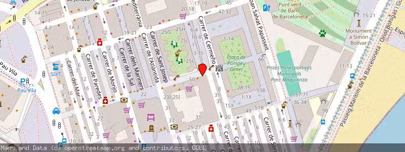 Mapa de Subasta de Inmueble (Vivienda) en Barcelona, Barcelona 