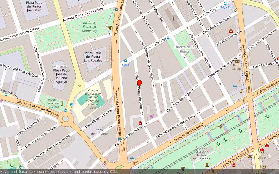 Mapa de Subasta Inmueble (Vivienda) en Cordoba, Córdoba