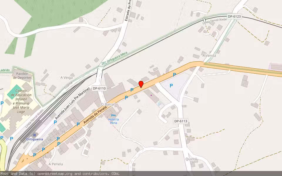 Mapa de Subasta Inmueble (Local comercial) en Ortigueira, A Coruña