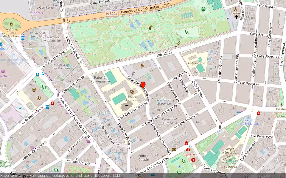 Mapa de Subasta Inmueble (Local comercial) en Ubeda, Jaén