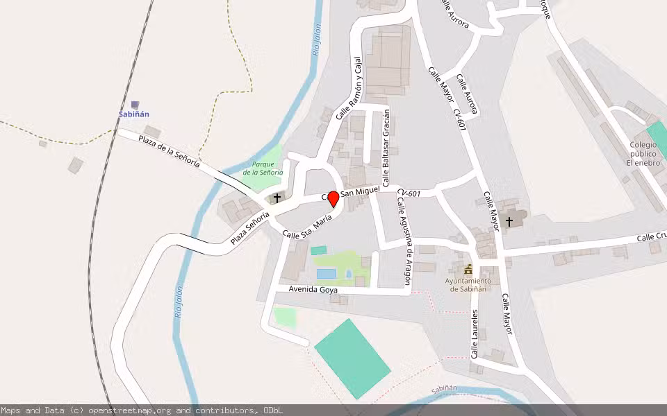 Mapa de Subasta Inmueble (Vivienda) en Sabiñán, Zaragoza