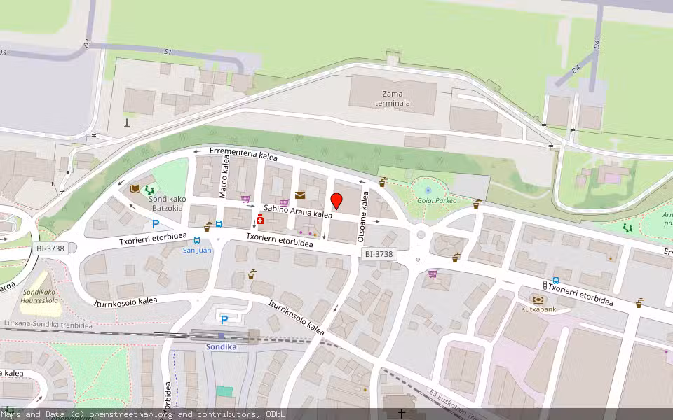 Mapa de Subasta Inmueble (Local comercial) en Sondica, Bizkaia
