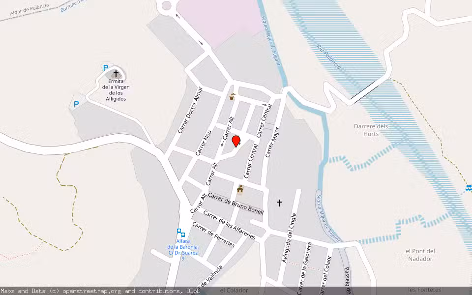 Mapa de Subasta Inmueble (Vivienda) en Alfara De La Baronia, Valencia