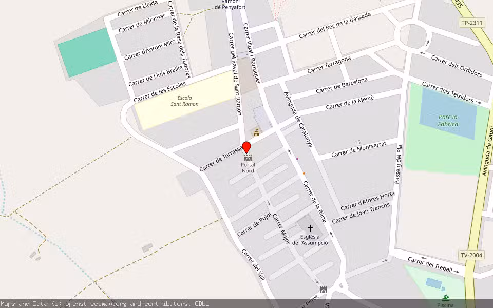 Mapa de Subasta Inmueble (Vivienda) en Pla De Santa María, Tarragona