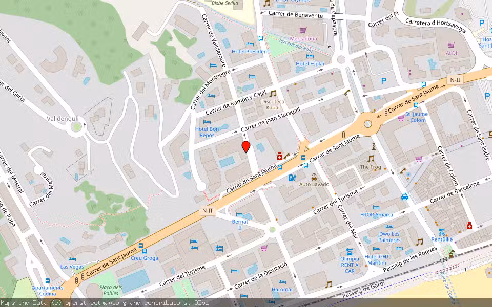 Mapa de Subasta Inmueble (Vivienda) en Calella, Barcelona