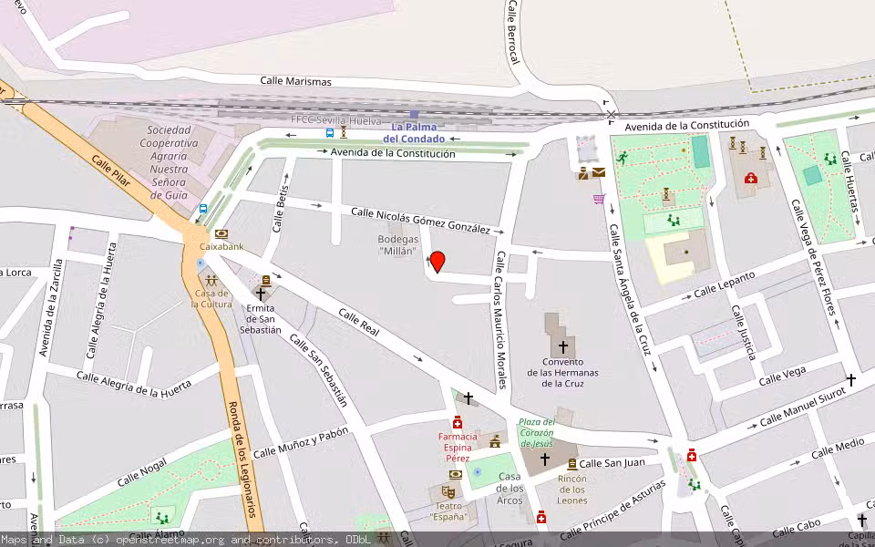 Mapa de Subasta Inmueble (Local comercial) en Palma Cdo La, Huelva