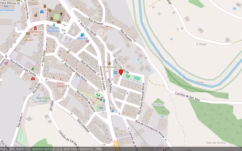 Mapa de Subasta Inmueble (Garaje) en Betanzos, A Coruña