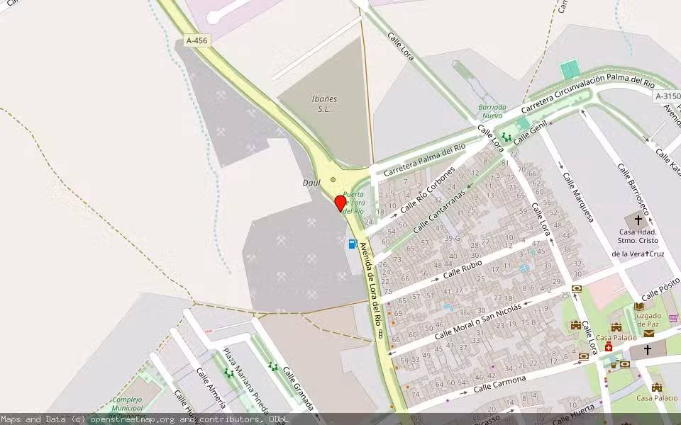 Mapa de Subasta Inmueble (Vivienda) en Lora Del Rio, Sevilla