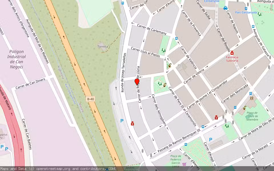 Mapa de Subasta Inmueble (Vivienda) en Mataró, Barcelona