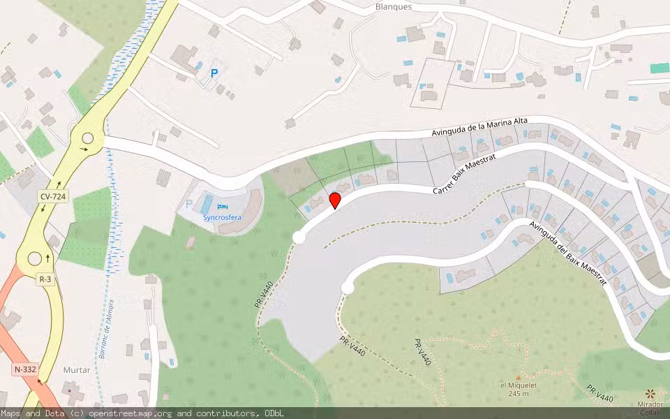 Mapa de Subasta Inmueble (Solar) en Pedreguer, Alicante/Alacant
