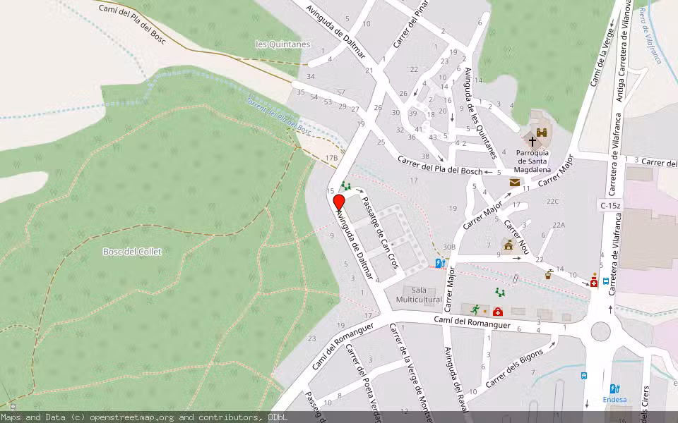 Mapa de Subasta Inmueble (Solar) en Canyelles, Barcelona