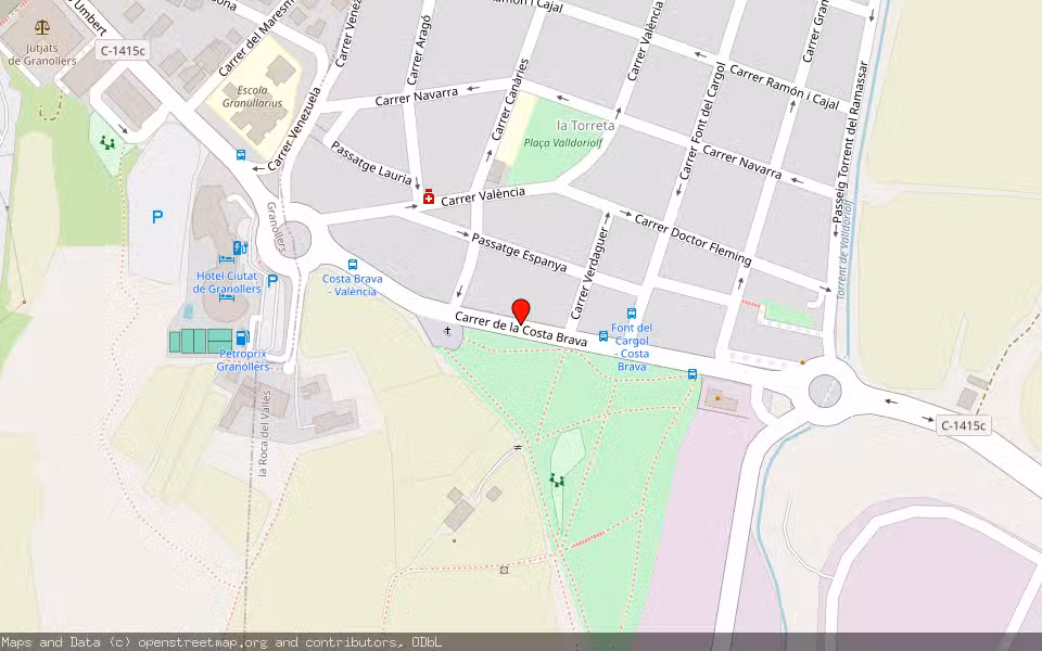 Mapa de Subasta Inmueble (Garaje) en La Roca Del Vallès, Barcelona