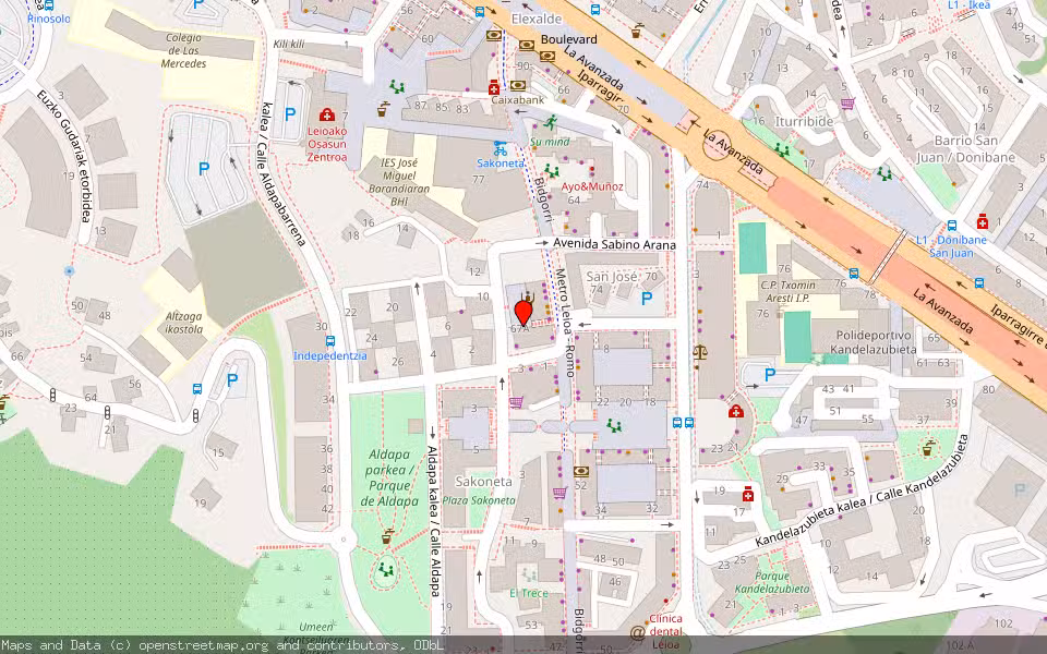 Mapa de Subasta Inmueble (Otros) en Leioa, Bizkaia