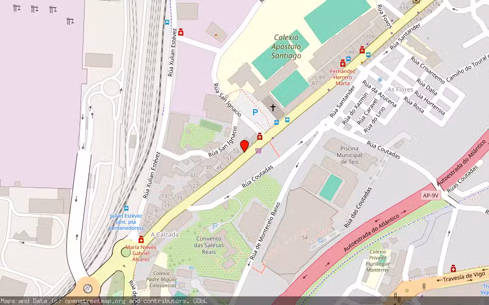 Mapa de Subasta Inmueble (Vivienda) en Vigo, Pontevedra