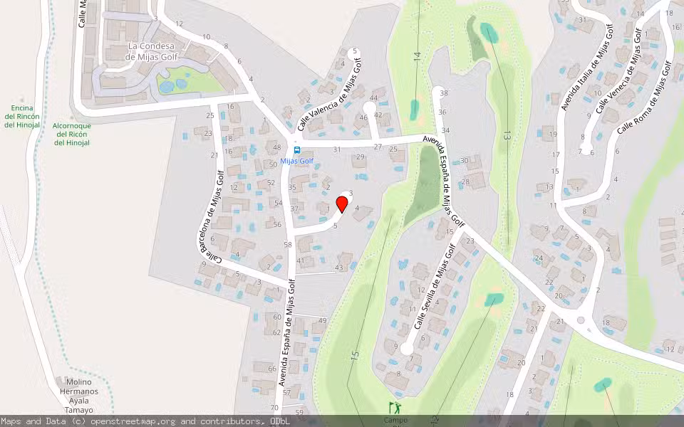 Mapa de Subasta Inmueble (Vivienda) en Mijas, Málaga