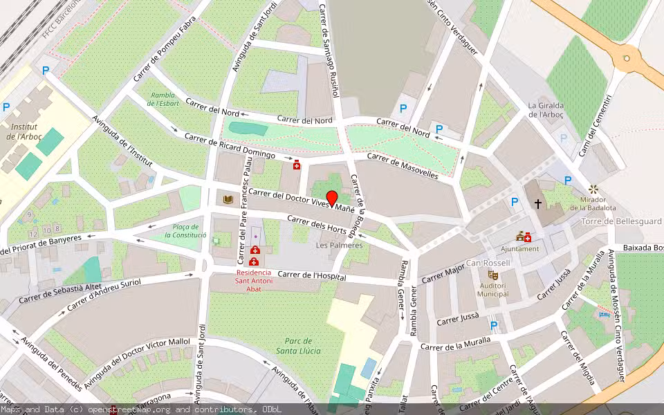 Mapa de Subasta Inmueble (Vivienda) en L'arboç, Tarragona