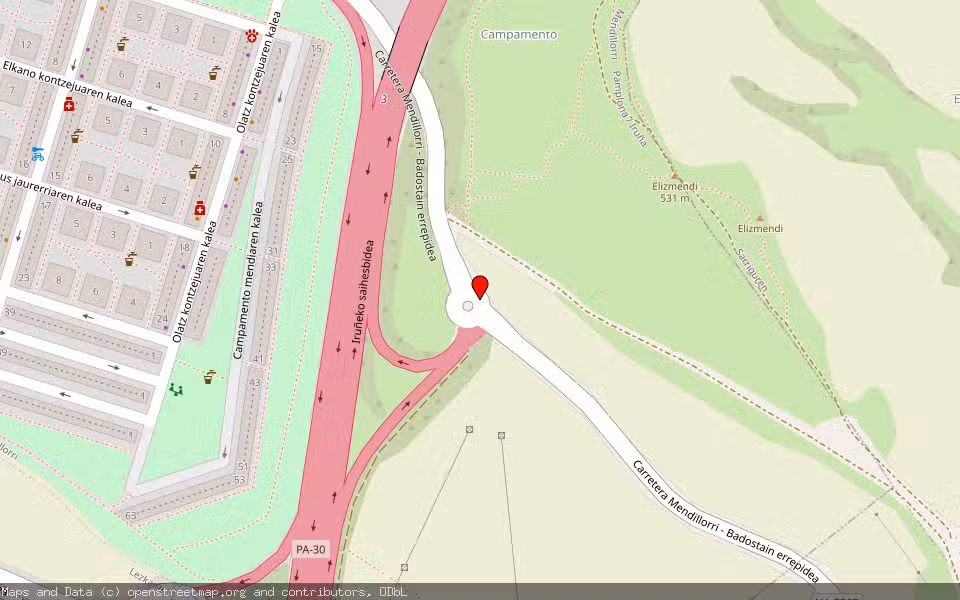 Mapa de Subasta Inmueble (Garaje) en Pamplona, Navarra