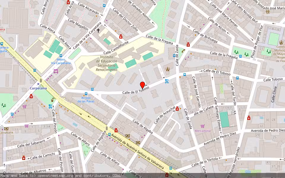 Mapa de Subasta Inmueble (Garaje) en Madrid