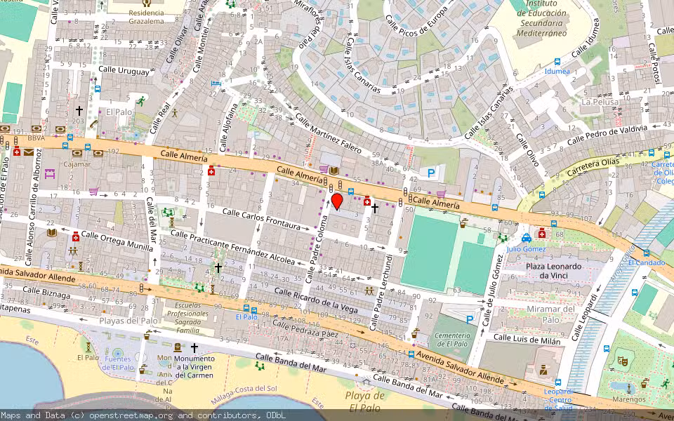 Mapa de Subasta Inmueble (Vivienda) en Málaga