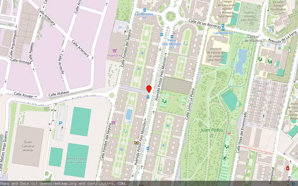 Mapa de Subasta Inmueble (Vivienda) en Las Palmas De Gran Canaria, Las Palmas