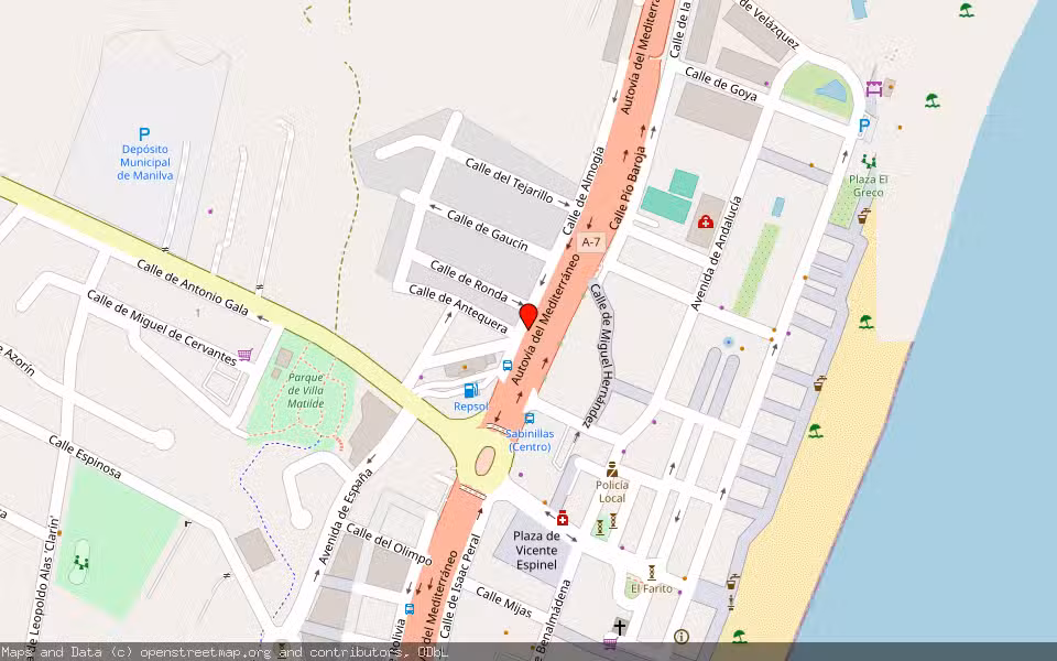 Mapa de Subasta Inmueble (Vivienda) en Manilva, Málaga