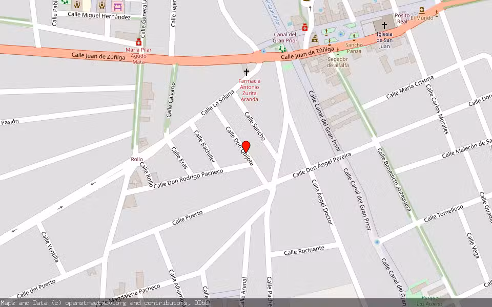 Mapa de Subasta Inmueble (Vivienda) en Argamasilla De Alba, Ciudad Real