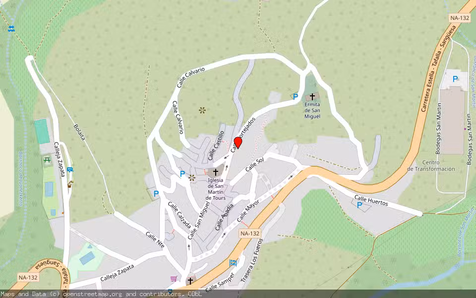 Mapa de Subasta Inmueble (Solar) en San Martín De Unx, Navarra