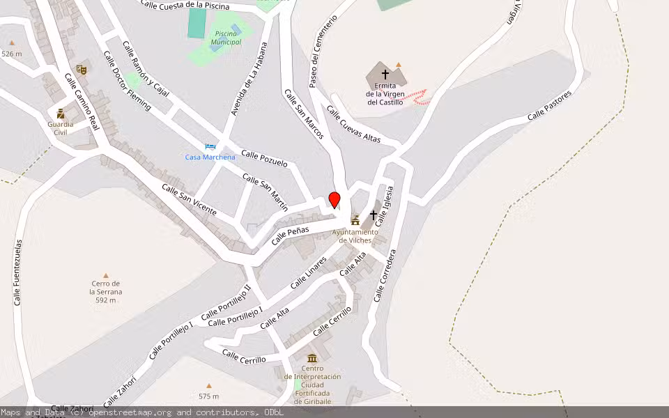 Mapa de Subasta Inmueble (Vivienda) en Vilches, Jaén