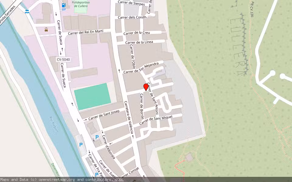 Mapa de Subasta Inmueble (Vivienda) en Cullera, Valencia/València