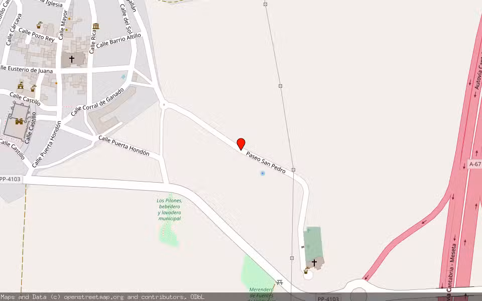 Mapa de Subasta Inmueble (Otros) en Fuentes De Valdepero, Palencia