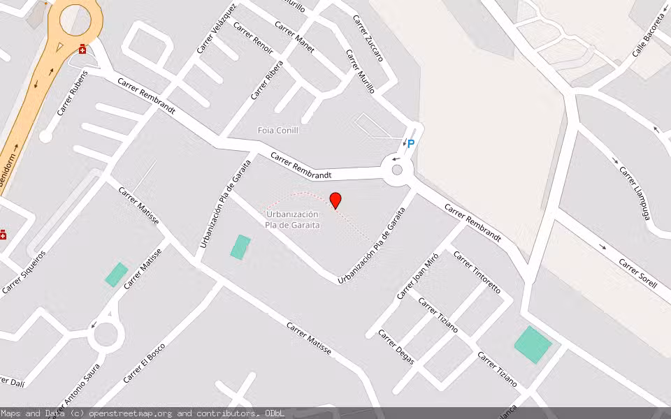 Mapa de Subasta Inmueble (Vivienda) en La Nucia, Alicante/Alacant